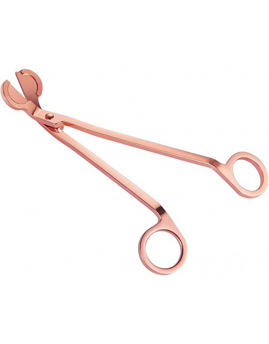 Fri4Free Candle Wick Trimmer Candle Wick Cutter Candle Scissors Cutter Stainless Wick Clipper Scissor for Trim Wick to Burn Equally Reduces Soot Rose Gold