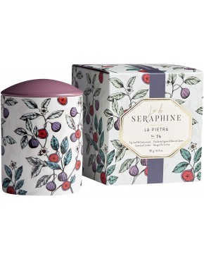 L'or de Seraphine Premium Scented Candle in Designer Ceramic Jar with Gift Box La Pietra Design Fragrance No. 14 Medium 6.4oz. 19132