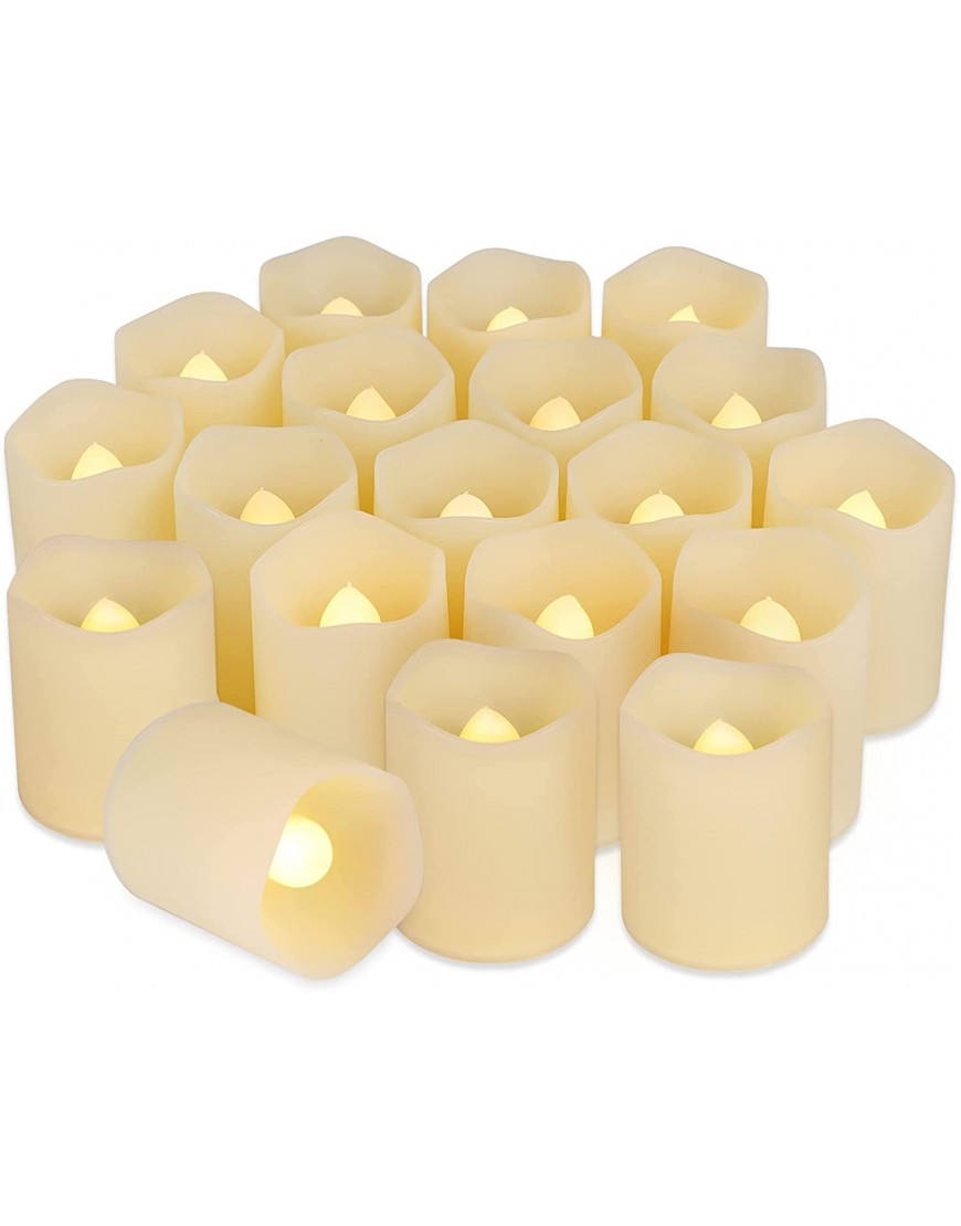 SHYMERY Flameless Votive Tealight Candles,Lasts 2X Longer,Battery Operated LED Tea Lights with Warm White Flickering Light,Small Electric Fake Tea Candle Realistic for Wedding,Table,Outdoor,Pack of 12