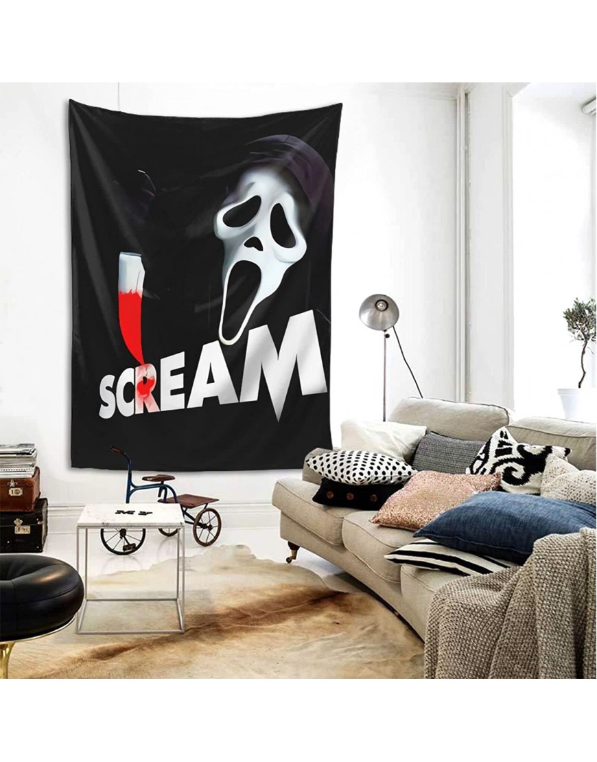 Scream Horror Movie Tapestry Wall Hanging Wall Blanket Bedding Bedding Tapestry 3d Printed Art Tapestry Home Decor Size: 80X60