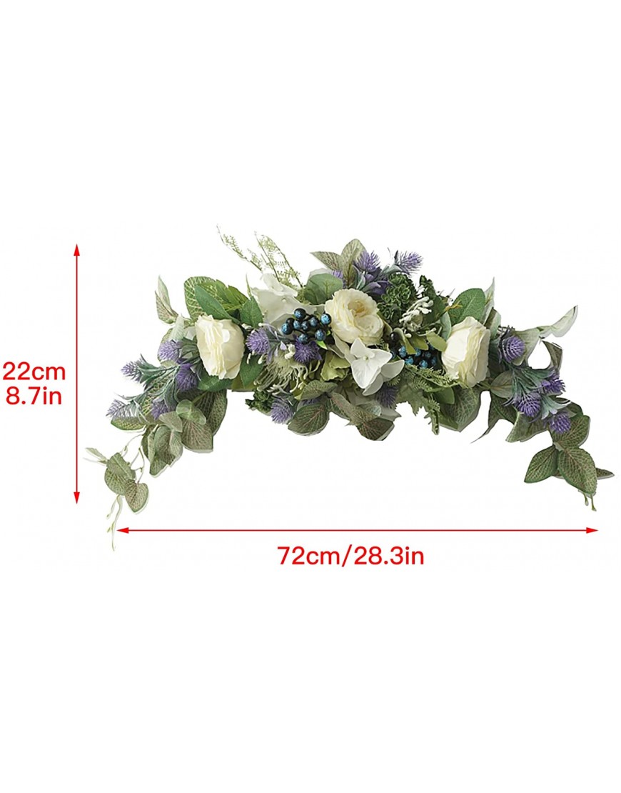 Atroy Artificial Rose Flower Swag,Wedding Arch Flowers,Decorative Swags with Lavender and Greenery Leaves,Artificial Floral Swag for Wedding Party Wall Home Decor