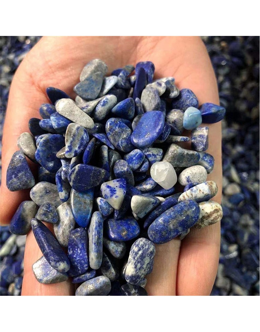 DSJJSUU Irregular Natural Lapis Lazuli Gravel Chip Blue Energy Tumbled Loose Stone DIY Jewelry Home Decor Color : 9-12mm Size : 100g