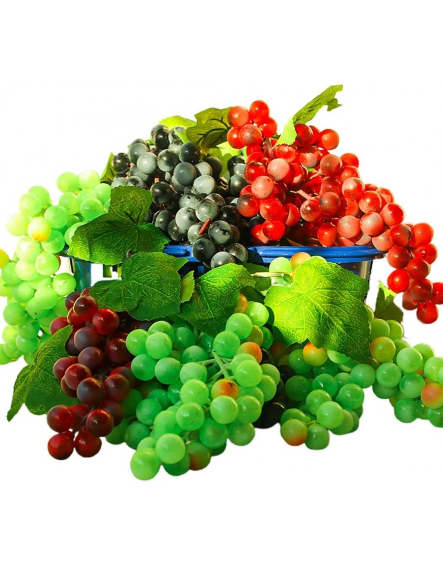 Licogel Artificial Grapes Realistic Plastic 9 Bunches Lifelike Small Simulated Decorative Wedding Home Decorations