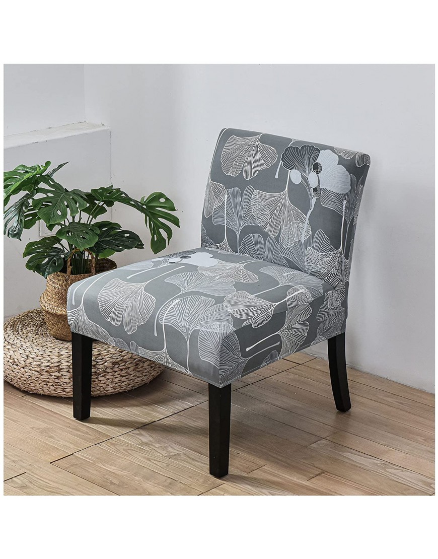2PCS Stretch Armless Chair Slipcovers for Accent Chairs Cover Printed Slipper Chairs Cover Washable Furniture Protector Covers for Dining Chair Living Room