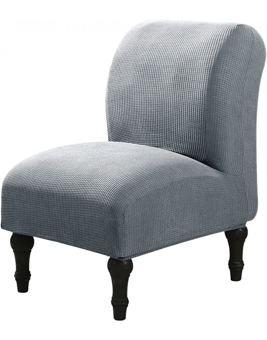 Armless Accent Chair Slipcover Stretch Armless Chair Covers Removable Washable Chair Covers Non-Slip Sofa Couch Cover Elastic Furniture Protector Covers for Living Room,Light Gray