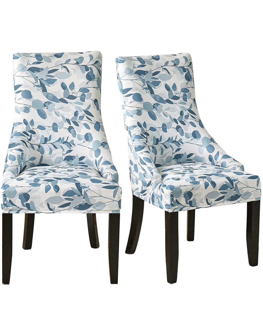 CRFATOP Stretch Wingback Side Chair Slipcovers Set of 2 Armless Wingback Chair Cover Printed Sloping Armchair Cover Reusable Accent Chair Covers for Dining Room Banquet Home Decor,04