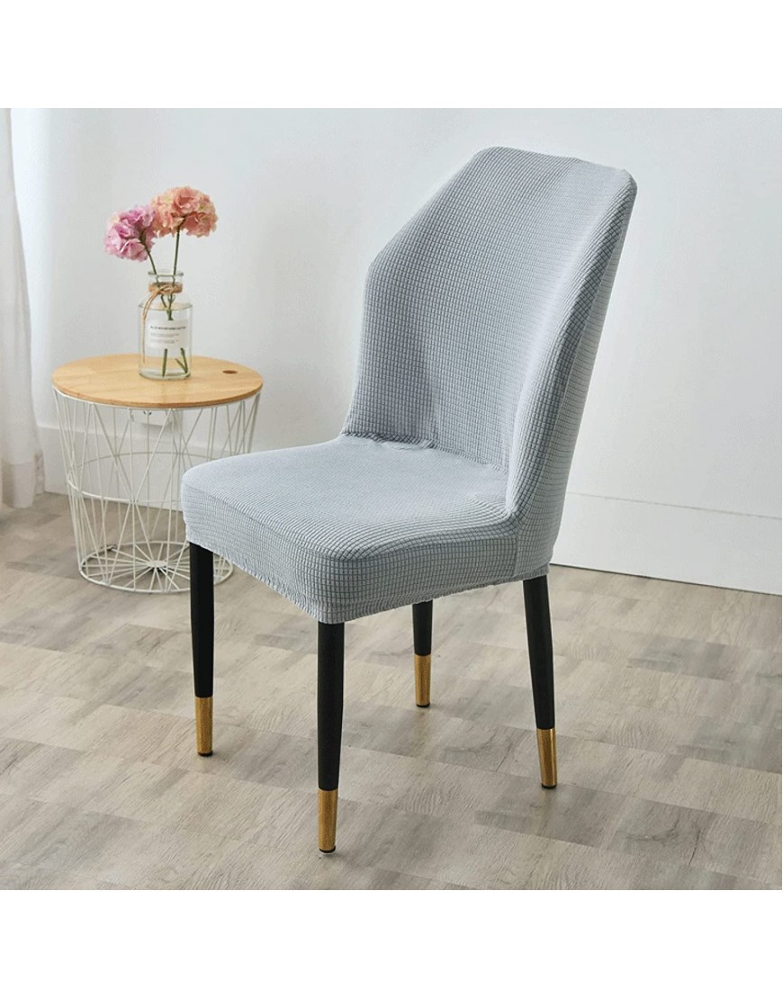 Dining Chair Cover Removable Anti-Slip Modern Curved Back Semi-Circle Mid-Century Accent Chair Cover Dining Room Furniture Protector Universal Size