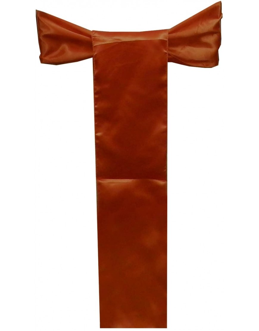 Elina Home Pack of 150 Satin Chair Cover Bow Sash Wedding Banquet Decoration 150 Rust Orange
