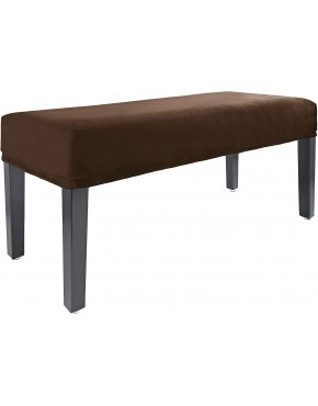 MikiUp Velvet Dining Room Bench Covers Soft Stretch Spandex Washable Bench Slipcover Removable Upholstered Bench Seat Protector for Living Room and Bedroom