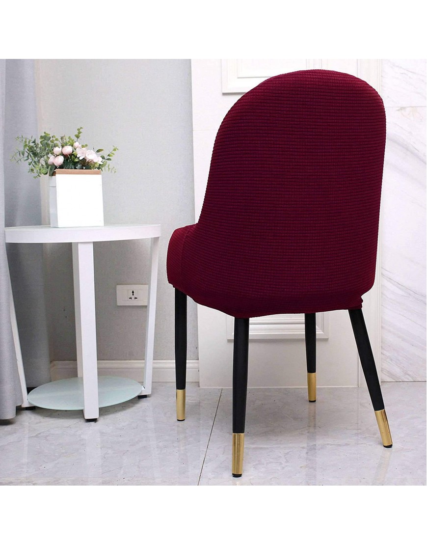 ZHFEL Stretchy Chair Cover,Curved Back Accent Dining Room Chair Slipcover Removable Washable Anti-Dust Bar Stool Cover Wing Back Chair Protector for Kitchen Party Banquet Decor-2 Pcs-G