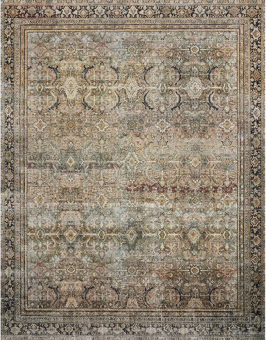 Loloi II Layla Collection LAY-03 Olive Charcoal Traditional 7'-6 x 9'-6 Area Rug