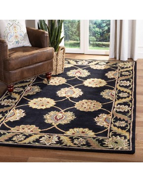 Safavieh Heritage Collection HG314A Handmade Traditional Oriental Premium Wool Accent Rug 2' x 3' Black