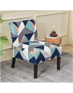 Armless Accent Chair Slipcover,Stretch Armless Accent Chair Cover Pattern Chair Slipcovers Furniture Protector Covers Removable Washable for Living Room Hotel Color : #2