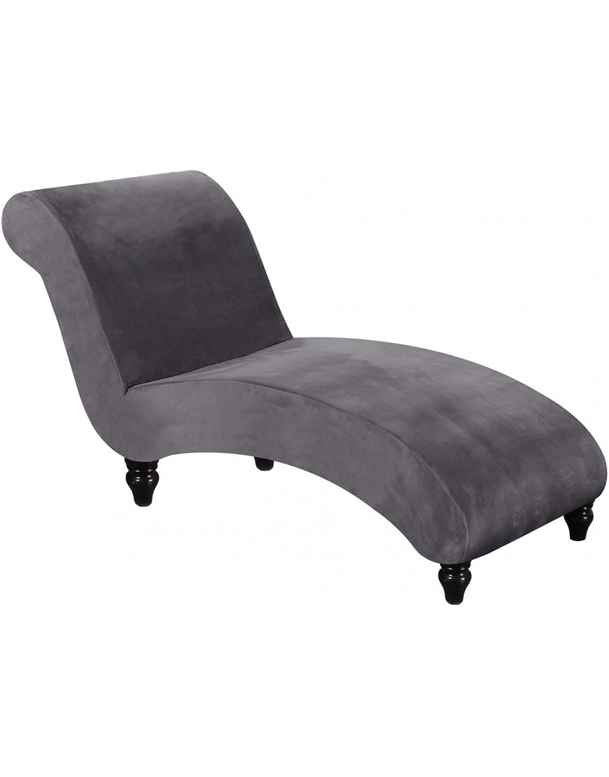 FantasDecor Chaise Lounge Cover Velvet Chaise Longue Slipcover Luxury Chaise Chair Covers for Living Room Indoor Furniture Cover Slipcovers for Chaise Lounge Ultra Soft Machine Washable Grey