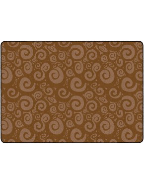 Flagship Carpets Swirl Tone on Tone Carpet for Children's Classroom and Bedroom Area Rug Playroom or Teaching Area for Playtime and Reading 6' x 8'4" Chocolate