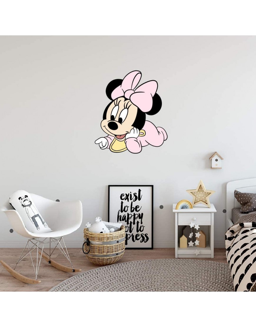 Vinyl Wall Decal: Kids Nursery Walt Young Minnie Mouse 20" x 22" Coon Character MulticolorBedroom Home Sticker Décor
