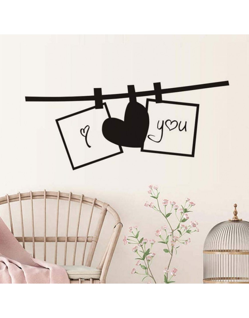 Wall Stickers Murals Wall Decal I Love You Clothes Line Wall Stickers Children Room Home Decor Baby Shower Room Self Adhesive Kids Room Gift 98X43Cm