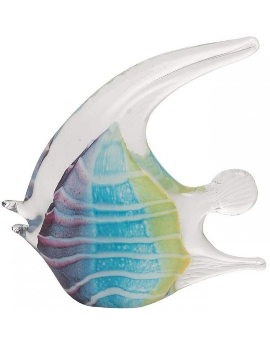Beachcombers B22432 Bright Swirl Angelfish Glass Art 6.7-inch High