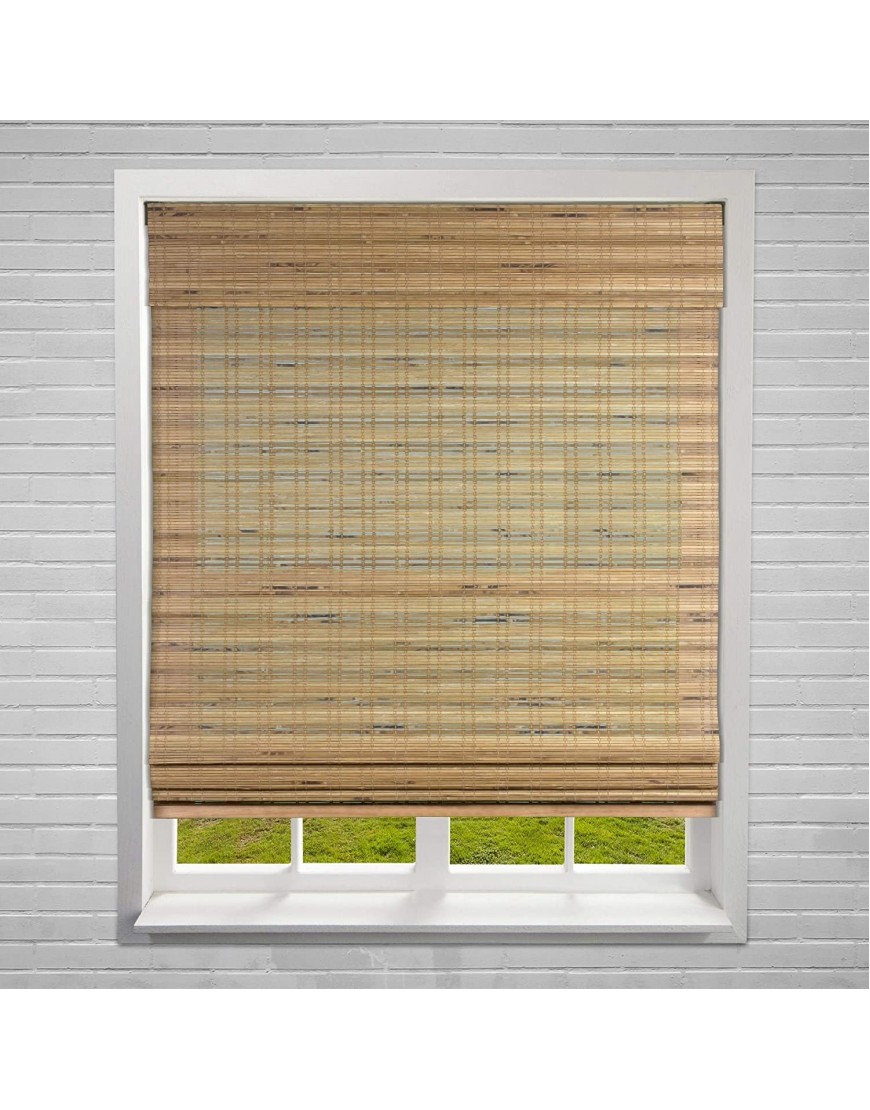 MISC 36 X 60 Bamboo Blinds Natural Wood Window Shade Cordless Lift Roman Shades Hanging Blind Sun Filter