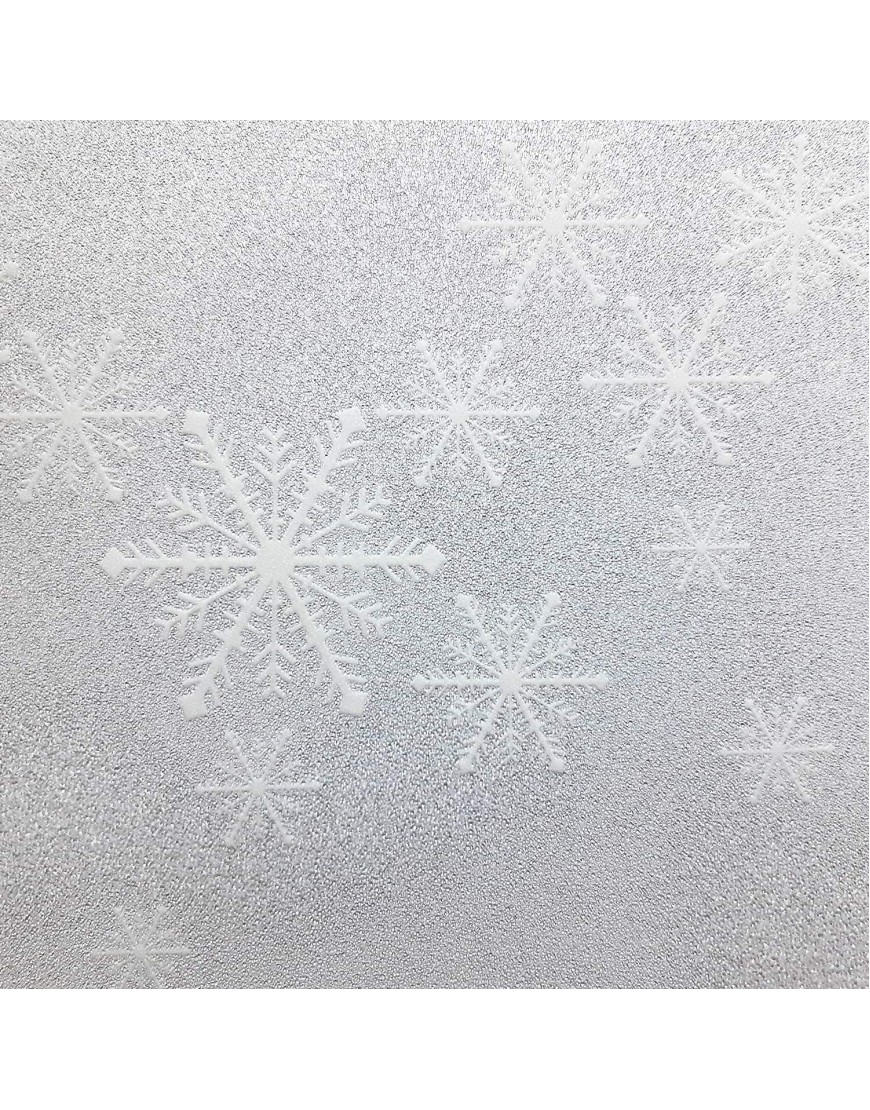 Snowflakes Pattern Window Film for Privacy Peel and Stick Adhesive Decorative Sticker for Home Bathroom Shower Living Room Business Office Meeting Room Glass Door Decoration 23.5 X 120