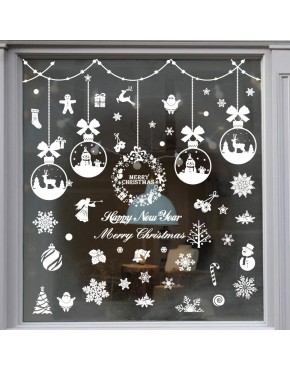 TMCCE 235 Piece Christmas Window Snowflake Cling Decals Stickers Decorations for Holiday Celebration Merry Christmas Winter Wonderland Party Decorations Supplies
