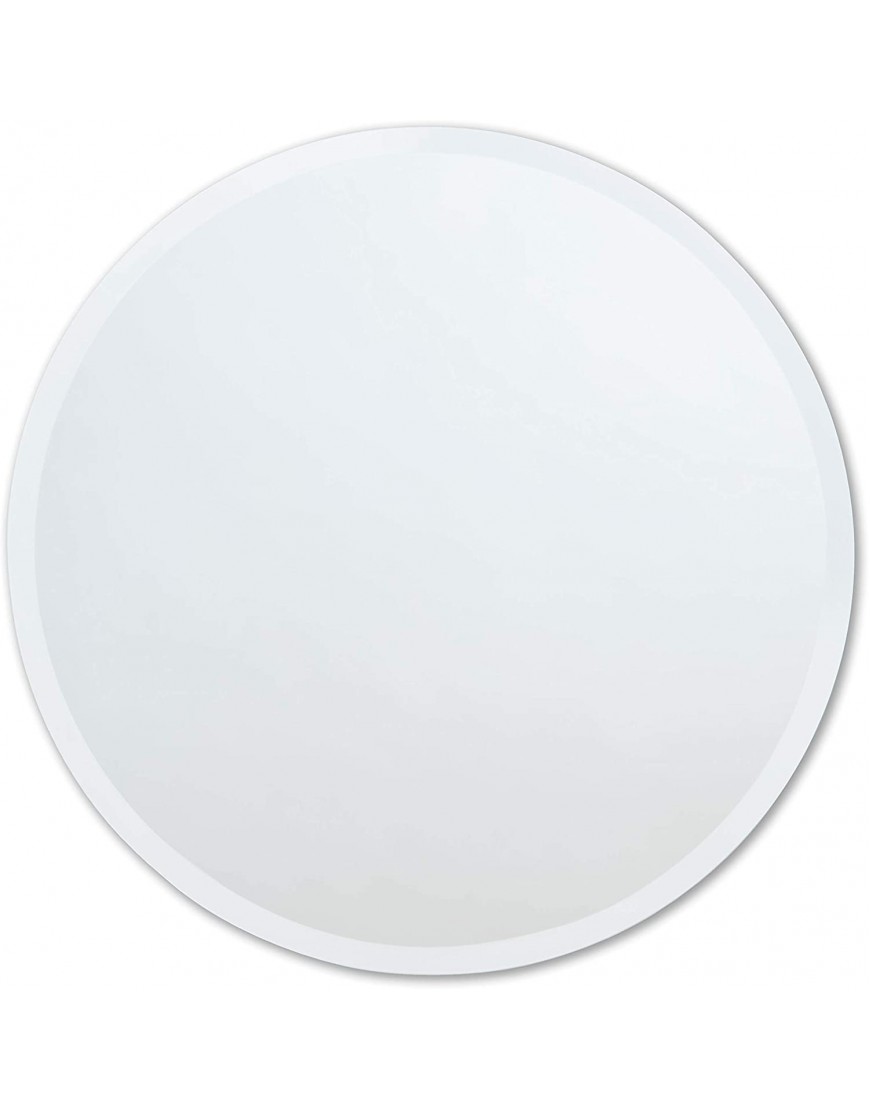Better Bevel 36 x 36 Frameless Round Mirror | 1 Beveled Edge | Bathroom Wall Mirror