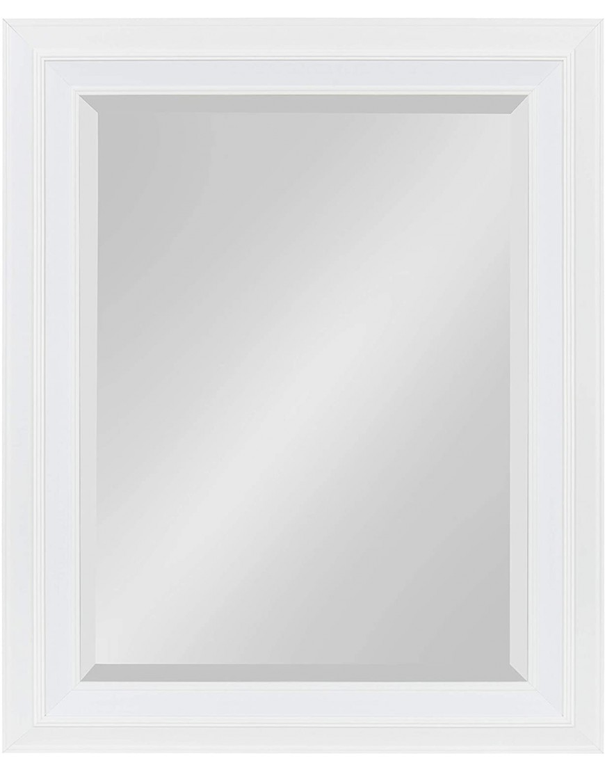 Kate and Laurel Whitley Classic Decorative Framed Beveled Wall Mirror 23.5x29.5 White