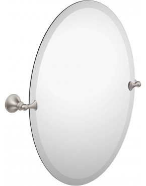 Moen DN2692BN Glenshire 26-Inch x 22-Inch Frameless Pivoting Bathroom Tilting Mirror Brushed Nickel