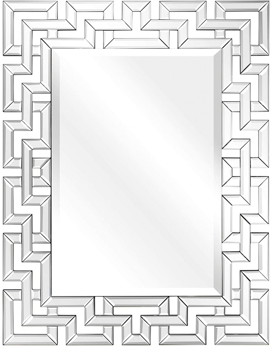 Empire Art Direct Wall Elegant Geometry Decorative Rectangular 0.75"-Beveled Antique Mirror for Bathroom,Bedroom,Living Room,Ready to Hang 31" x 40" Clear