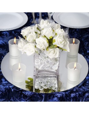 Efavormart 14" Round Glass Mirror Wedding Party Table Decorations Centerpieces 4 PCS