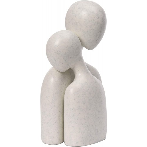 Quoowiit Resin Character Statues Home Decor for Living Room Abstract Statue Collectible Figurines Home Office Bookshelf Desktop Decor-140 White