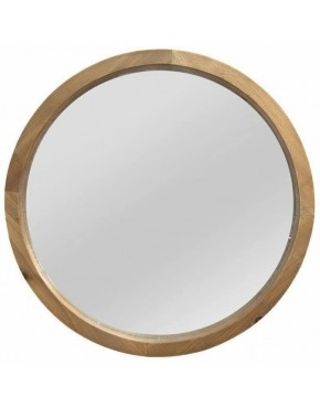 ALIDAM Wall Mounted Mirror Home Decor Wood Mirror in Natural Vanity Mirrors