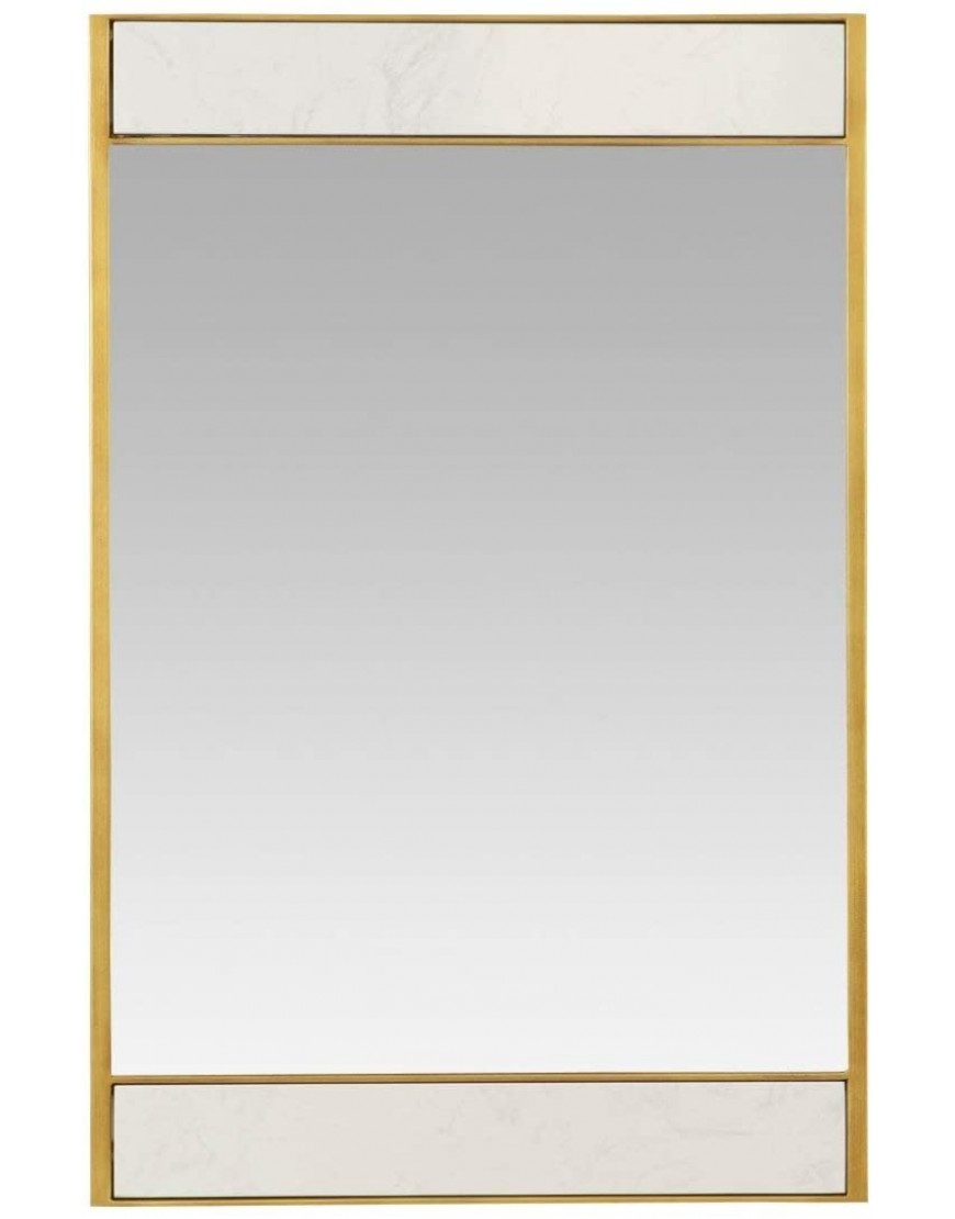 Aspire Home Accents 7678 Lina Modern Wall Mirror Gold with Marble