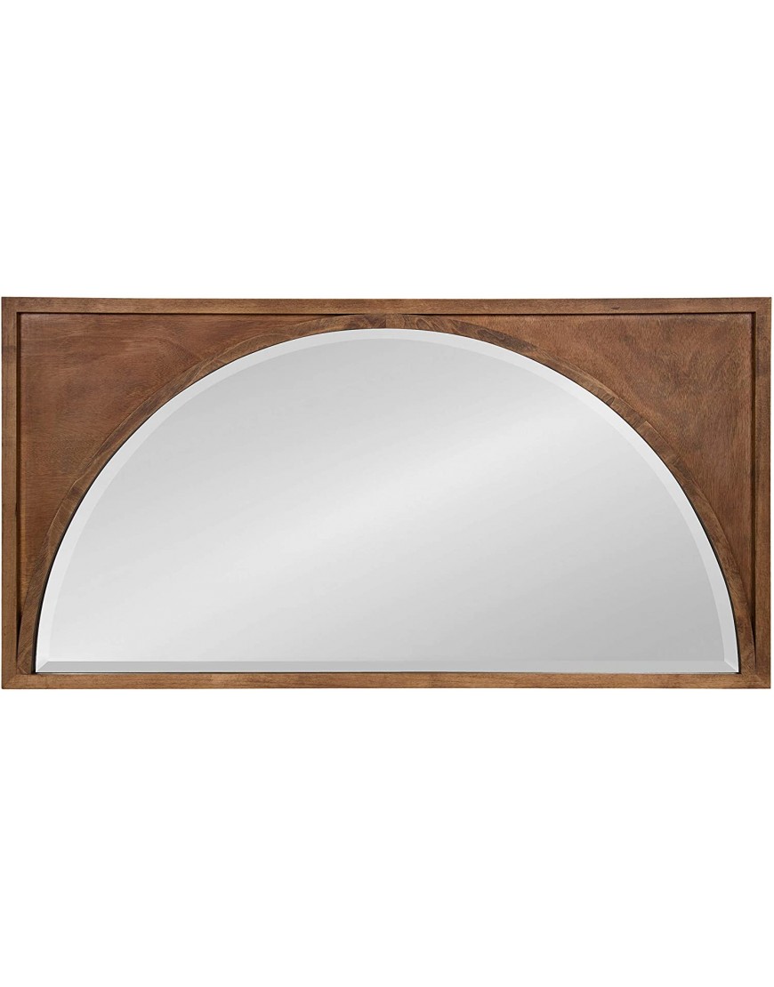 Kate and Laurel Andover Casual Framed Arch Mirror with Beveled Edge Light Brown 42x21.5 Modern Farmhouse Home Decor for Entryway Living Room Or Bedroom