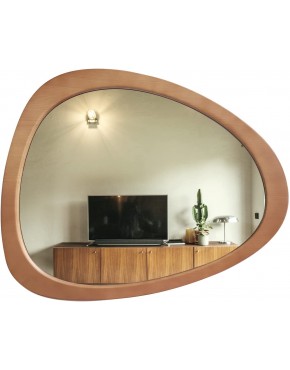WallBeyond Asymmetrical Irregular Wall Mirror for Entryway Hallway Living Room etc. || 20" H x 25.5" W || Shape: Abstract & Unique Cobblestone Horizontal 342103