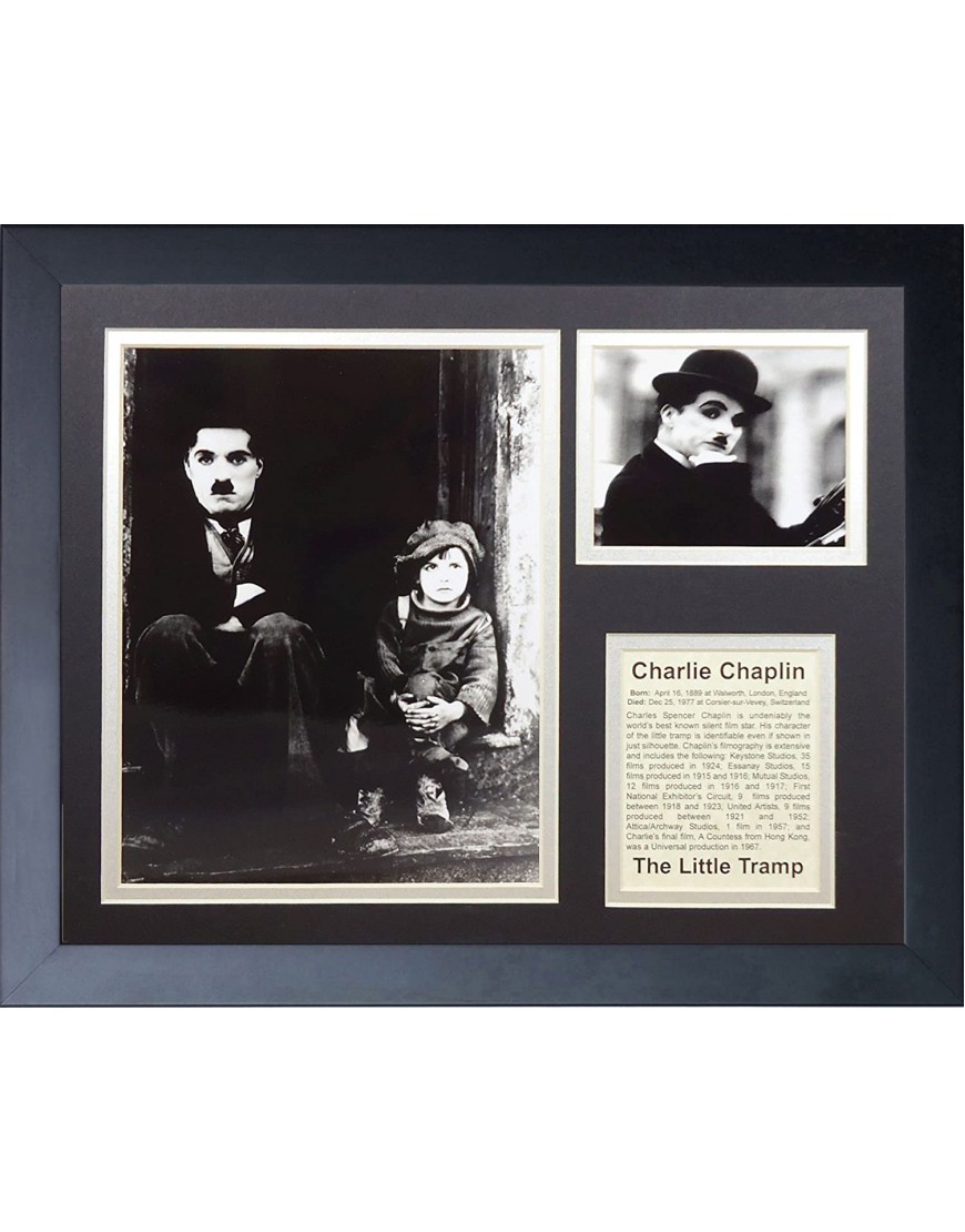 Legends Never Die "Charlie Chaplin" Framed Photo Collage 11 x 14-Inch 16044U