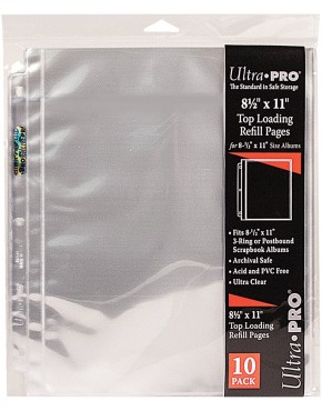 8.5-inch-by-11-inch Sheet Protector Refill Pages for Albums or Scrapbooks