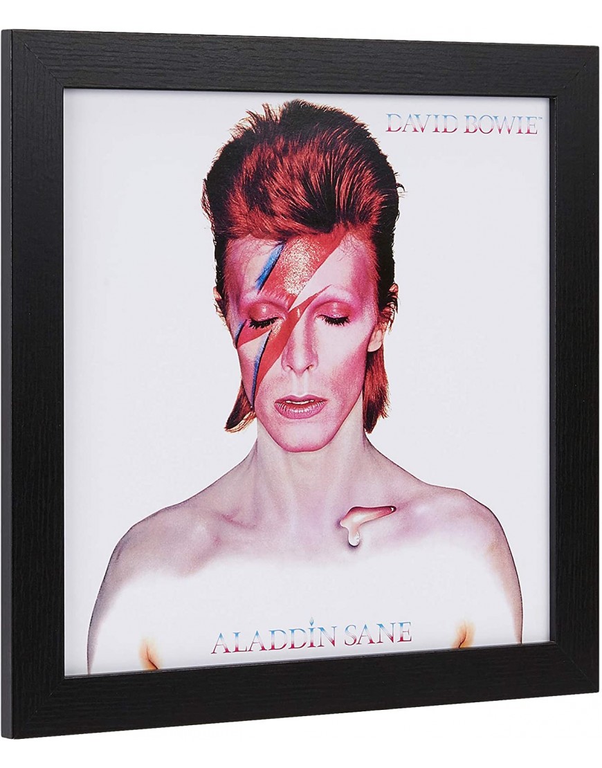 David Bowie ACPPR48156 Aladdin Sane 12 Album Cover Framed Print Wood Multi-Colour 32 x 32 x 1.5 cm