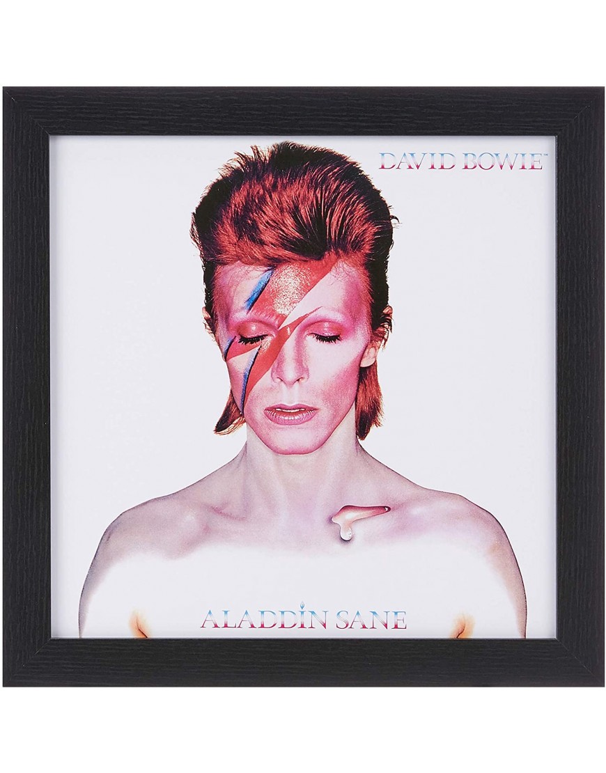 David Bowie ACPPR48156 Aladdin Sane 12 Album Cover Framed Print Wood Multi-Colour 32 x 32 x 1.5 cm