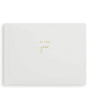 Katie Loxton My First Year Small 6.5 x 9.25 Vegan Leather Photo and Scrapbook Album in White