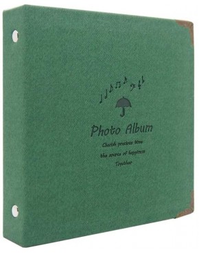 LEONULIY 100 Pockets Mini Photo Album Leatherette Cover with Brass Corner Compatible with Fujifilm Instax Mini 11 9 8 7s 90 70 3 Inch Card and Picture. Album Dark Green
