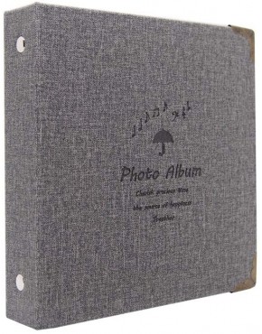 LEONULIY 100 Pockets Mini Photo Album Leatherette Cover with Brass Corner Compatible with Fujifilm Instax Mini 11 9 8 7s 90 70 3 Inch Card and Picture. Album Dark Grey