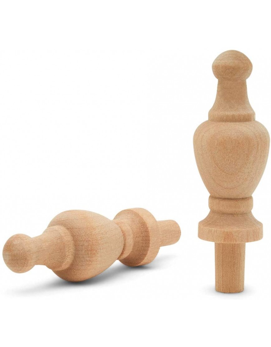 Small Wood Finials 2-7 8 inch Wooden Finials for Crafting DIY Décor and Wooden Finial Crafts Pack of 12 by Woodpeckers