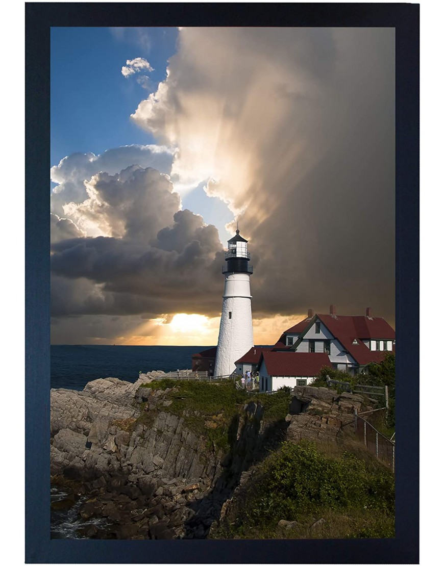 Black Gallery 20x30 Poster Frame Wide Molding Includes Attached Vertical AND Horizontal Hanging Hardware Plexiglass Front Display 20 x 30 Inch Picture or Artwork