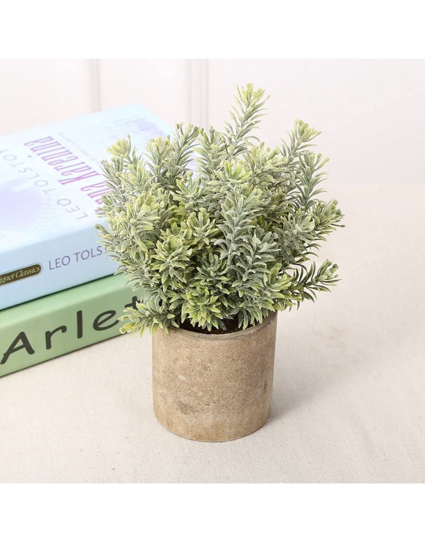 HC STAR Mini Artificial Plant Potted Faux Decorative Plants Indoor for Desk Home Farmhouse Bathroom Decor