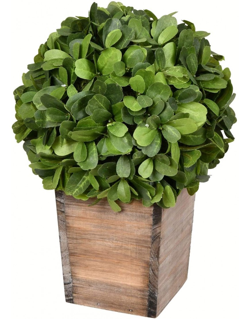 Vickerman Everyday 9 Inch Artificial Boxwood Topiary Ball Natural Green For Indoor Use Suspended Or Arrangement Accent Home Tabletop Fake Bush Decoration