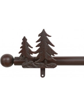BLACK FOREST DECOR Pine Tree Metal Curtain Rod