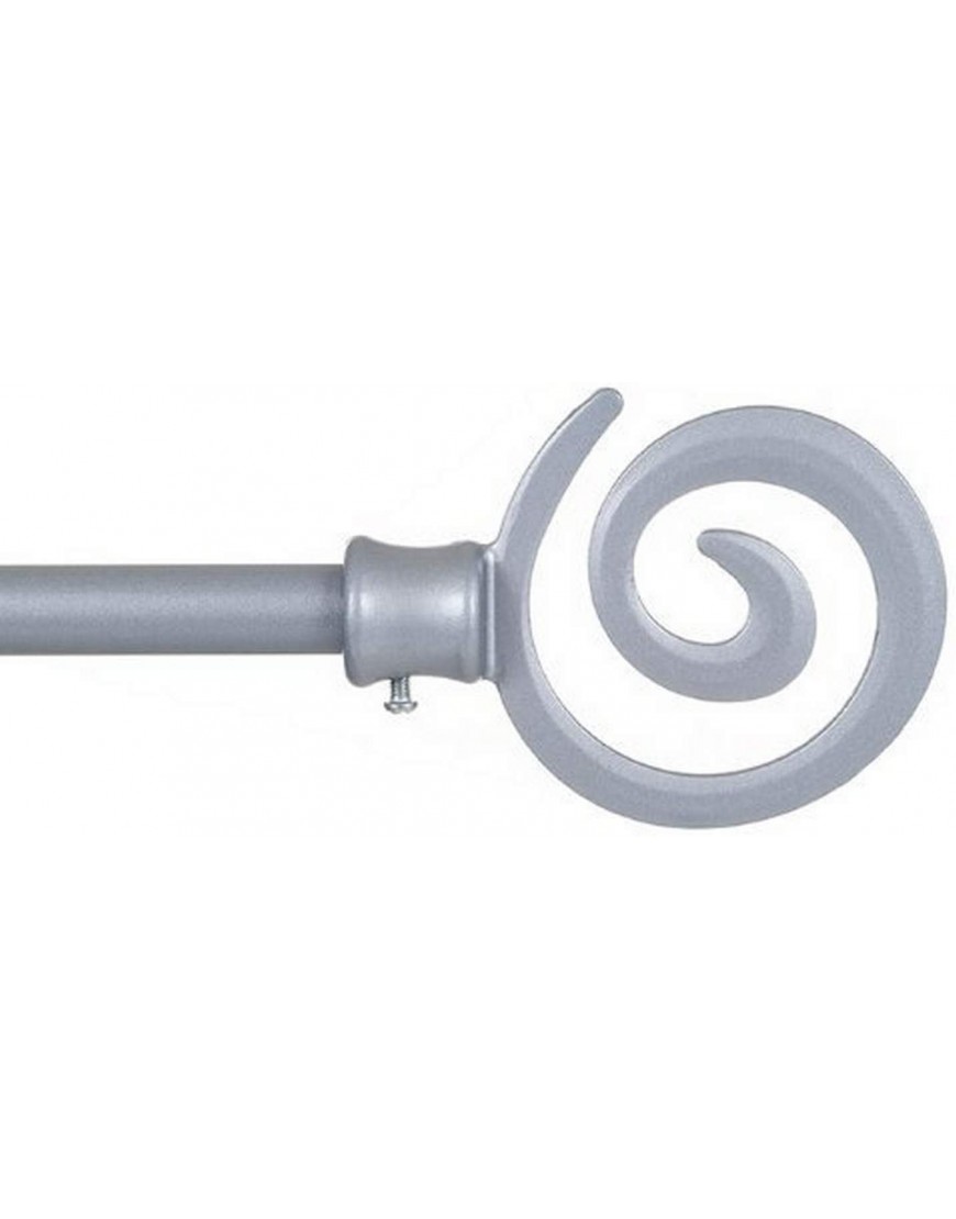 Lavish Home Spiral Curtain Rod 3 4 inch Silver