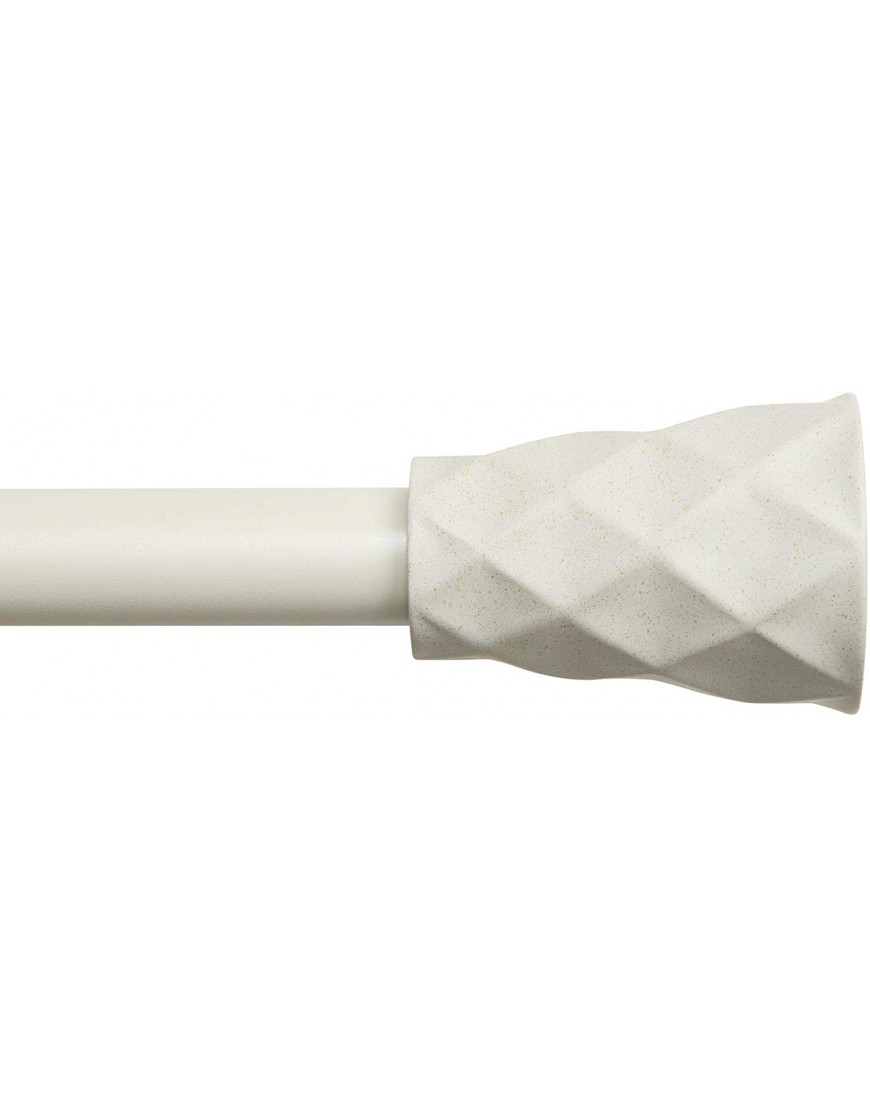 Exclusive Home Byron 1 Window Curtain Rod and Finial Set Adjustable 35-66 Off White