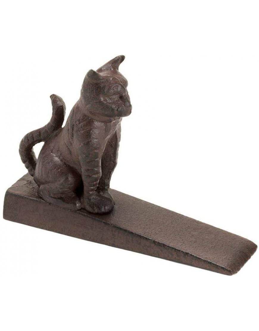 1 X Decorative Cast Iron Sitting Kitten Doorstop in Kitty Cat Figurines Home Decor and Gifts for Pet Lovers